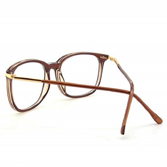 High Fashion Metal Temple Horn Rimmed Clear Lens Eye Glasses